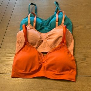 Bras 3 of them Coobi brand excellent condition-Pink, blue, and orange